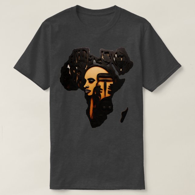 Afrikanische Karte T-Shirt (Design vorne)