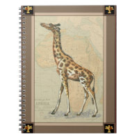 Afrikanische Karte und Giraffe