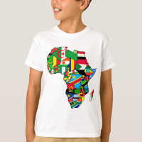 Afrikanische Karte von Afrika-Flaggen innerhalb
