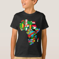 Afrikanische Karte von Afrika-Flaggen innerhalb