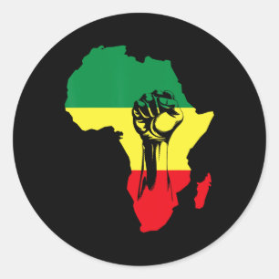 Afrikanische Karte zuerst schwarze Geschichte Indi Runder Aufkleber