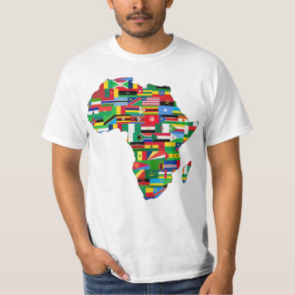 Afrikanische Kartenflaggen T-Shirt