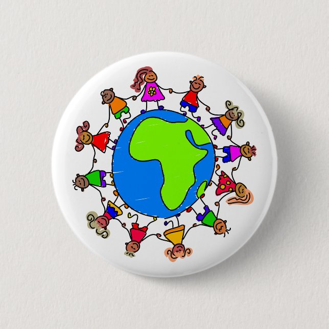 Afrikanische Kinder Button (Vorderseite)