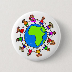 Afrikanische Kinder Button
