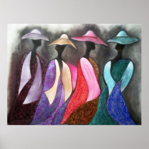 Afrikanische Kirchen-Damen Poster