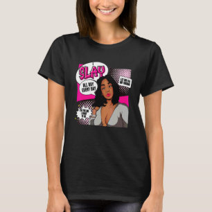 Afrikanische Königin für Frauen Gebildetes Schwarz T-Shirt