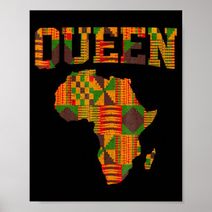 Afrikanische Königin Kunst für Frauen Mädchen Kent Poster