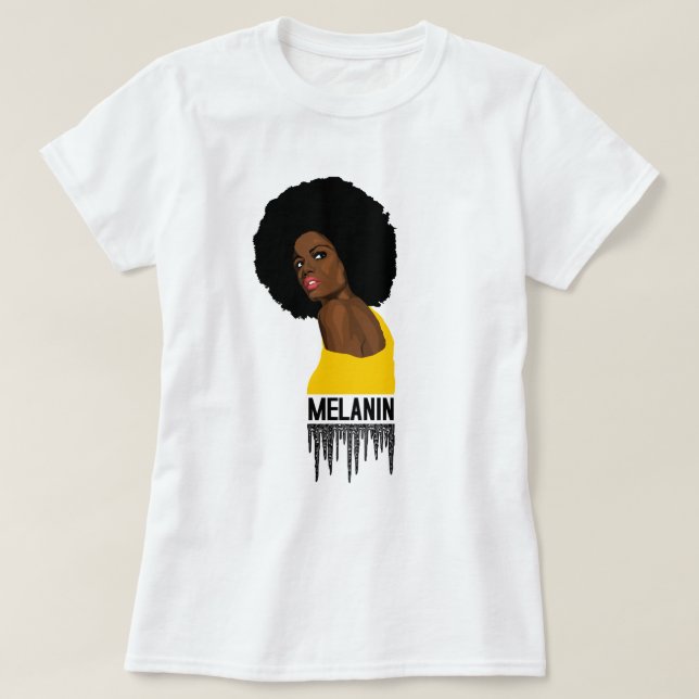 Afrikanische Königin Melanin T-Shirt (Design vorne)
