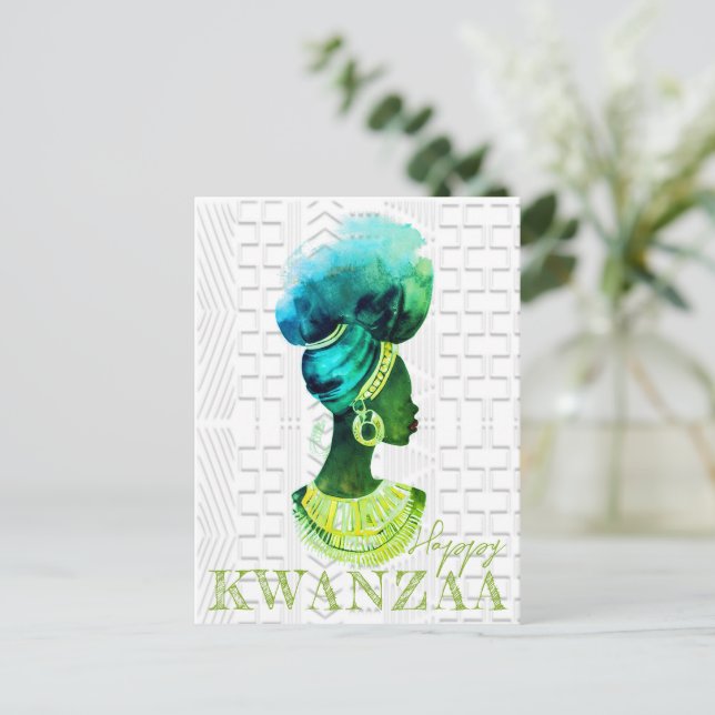 Afrikanische Königin Postkarte (Stehend Vorderseite)