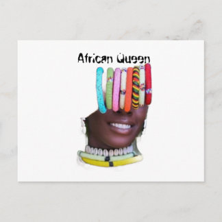 Afrikanische Königin Postkarte | Afrikanischer Kun