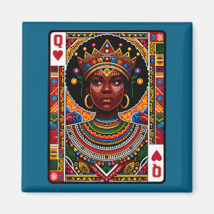 Afrikanische Königinnenkarte Melanin Schwarzer Sto Magnet
