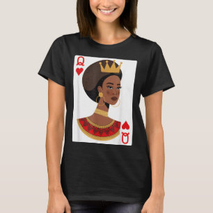 Afrikanische Königinnenkarte Melanin Schwarzer Sto T-Shirt