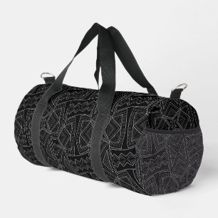 Afrikanische Kultur Schwarz und Weiß Duffle Bag