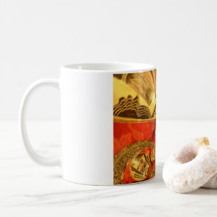 Afrikanische Kulturkunst: Reiches goldenrotes Desi Tasse