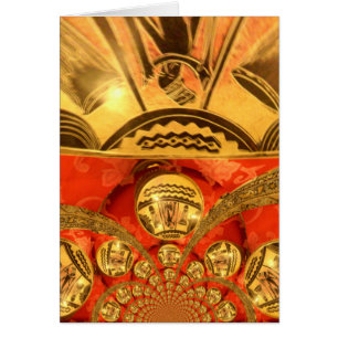 Afrikanische Kulturkunst: Rich Golden Red Design