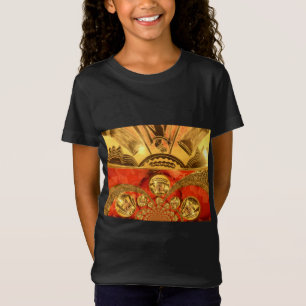 Afrikanische Kulturkunst: Rich Golden Red Design T-Shirt