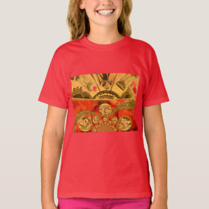 Afrikanische Kulturkunst: Rich Golden Red Design T-Shirt