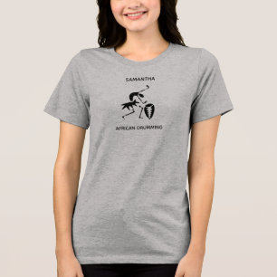 Afrikanische Kunst, bunte, Phantastische Silhouett Tri-Blend Shirt