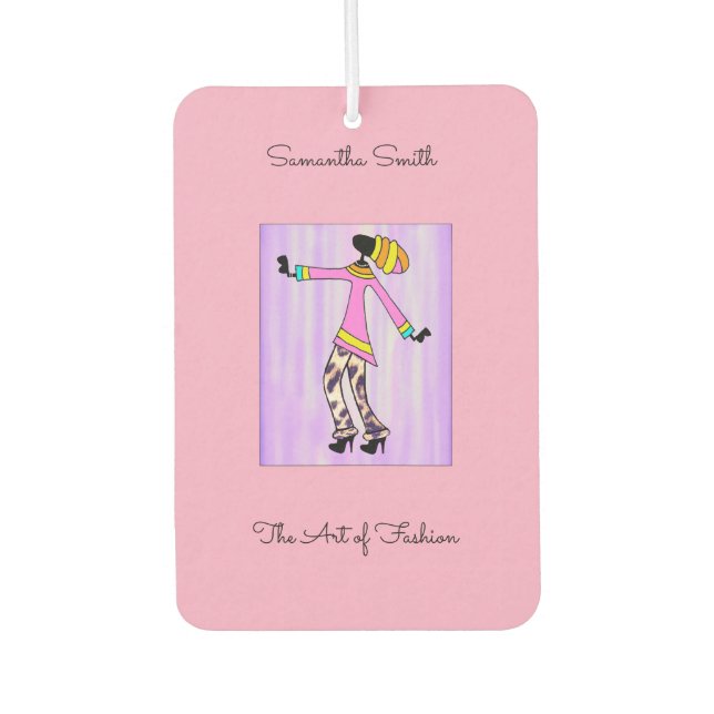 Afrikanische Kunst Elegante und stilvolle Girl Autolufterfrischer (Vorderseite)