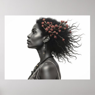 Afrikanische Kunst Frau Mode Design Poster