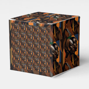 Afrikanische Kunst. Frauen, die nach vorne schauen Geschenkschachtel