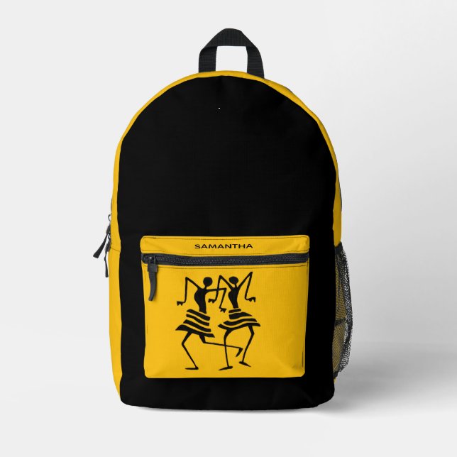 Afrikanische Kunst, Happy Celebration Dance Bedruckter Rucksack (Vorderseite)