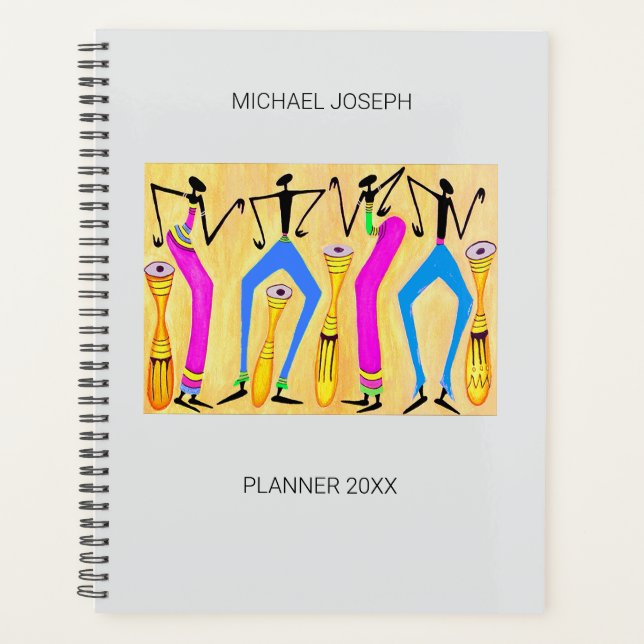 Afrikanische Kunst in Wasserfarbe, Feierabend Planer (Vorderseite)