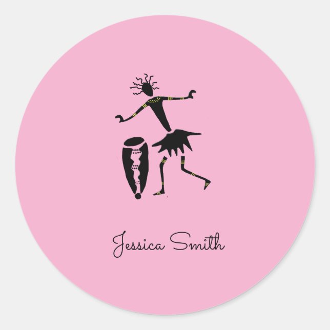 afrikanische Kunst, Inspiration Runder Aufkleber (Vorderseite)