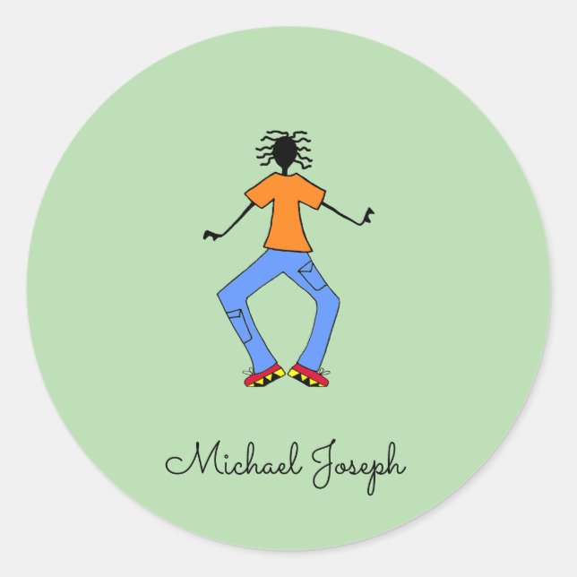 afrikanische Kunst, Meisterdänzerin Runder Aufkleber (Vorderseite)