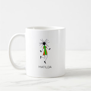 Afrikanische Kunst, Moderne, elegante Tänzerin Gir Kaffeetasse