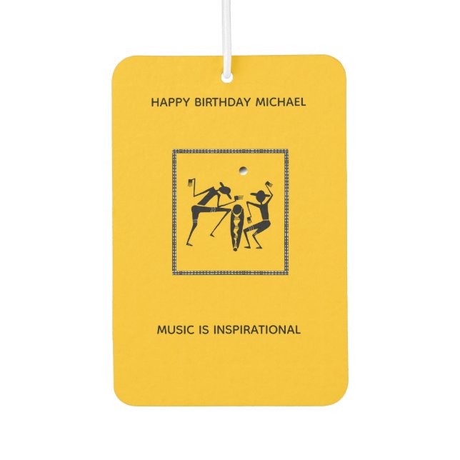 Afrikanische Kunst, Niedlicher Mondlicht-Tanz Autolufterfrischer (Vorderseite)