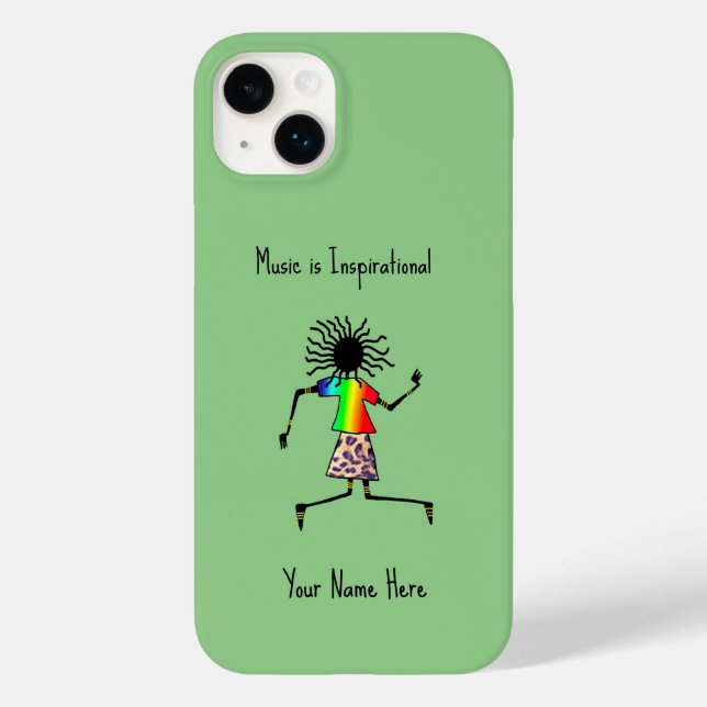 Afrikanische Kunst, Personalisierter Happy Dance Case-Mate iPhone Hülle (Rückseite)