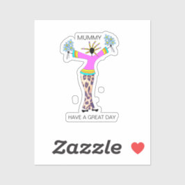 Afrikanische Kunst, Phantastische Tagesmuschekarte Aufkleber