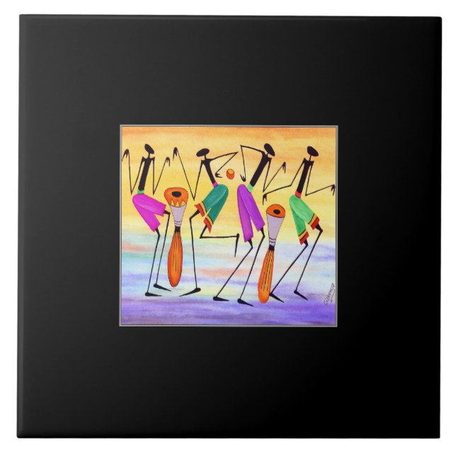 Afrikanische Kunst, Phantastischer Ausdruck des Gl Fliese (Vorderseite)