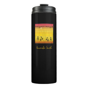 Afrikanische Kunst, Phantastischer tropischer Sonn Thermosbecher