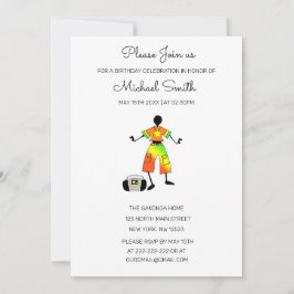 Afrikanische Kunst, Phantastisches Glück zum Gebur Einladung