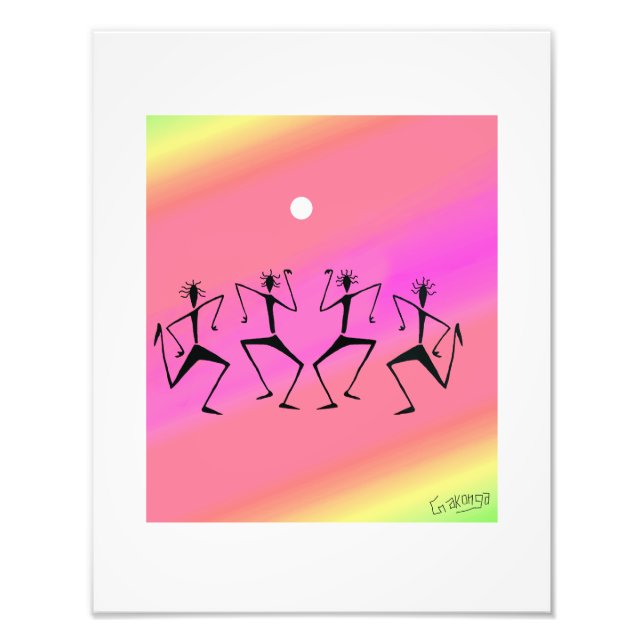 Afrikanische Kunst, Rainbow Celebration Fotodruck (Vorne)