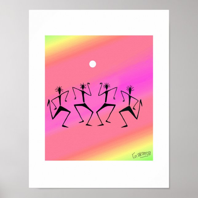 Afrikanische Kunst, Rainbow Celebration Poster (Vorne)