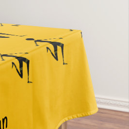 Afrikanische Kunst, Silhouette Athletin Orange Pat Tischdecke