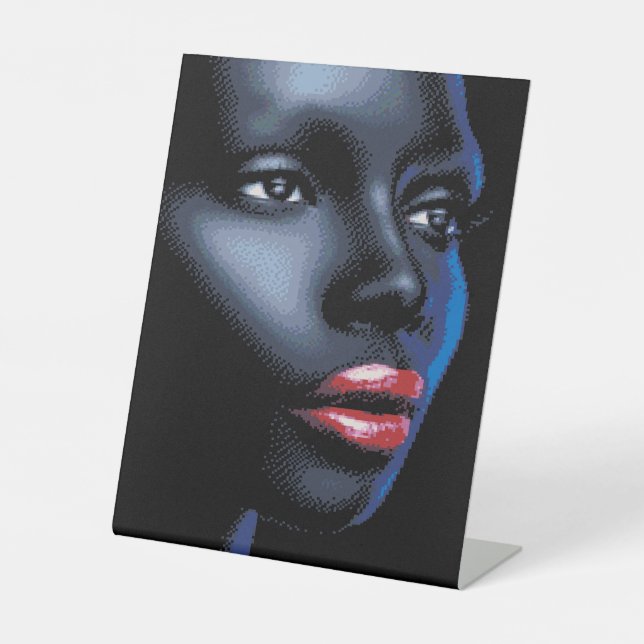 afrikanische Kunsthistorensignatur Sockelschild (Vorderseite)