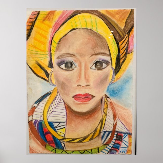 Afrikanische Künstlerin Poster (Vorne)