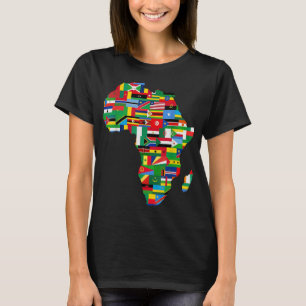 Afrikanische Länderflaggen Kontinentale Liebe T-Shirt