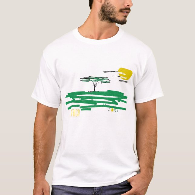 Afrikanische Landschaft Afrika Malerei T - Shirt T (Vorderseite)