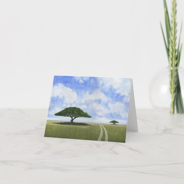 Afrikanische Landschaft Feiertagskarte (Vorderseite)