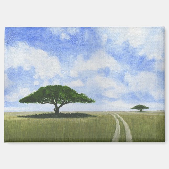 Afrikanische Landschaft Magnet (Vorderseite)