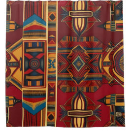 Afrikanische Leinwand Duschvorhang