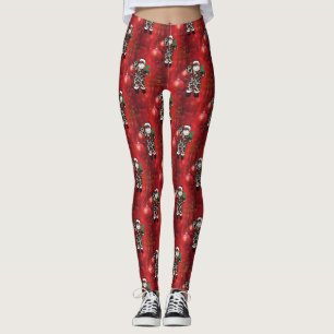 afrikanische Leoparden-Weihnachtsmann-Leggings Leggings