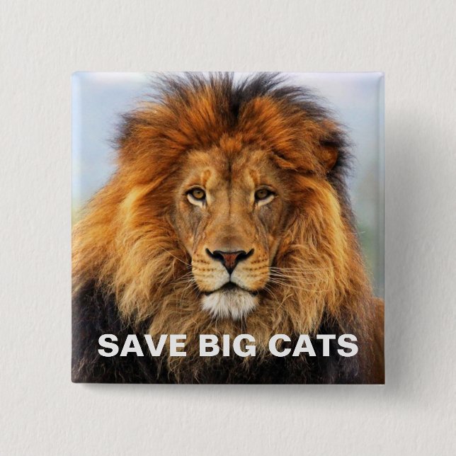 afrikanische Lion 1 Button (Vorderseite)