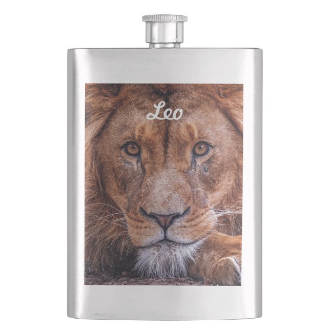 Afrikanische Lion Flachmann (Vorderseite)