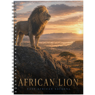 Afrikanische Löwen-Savanne-Tiere Notizblock